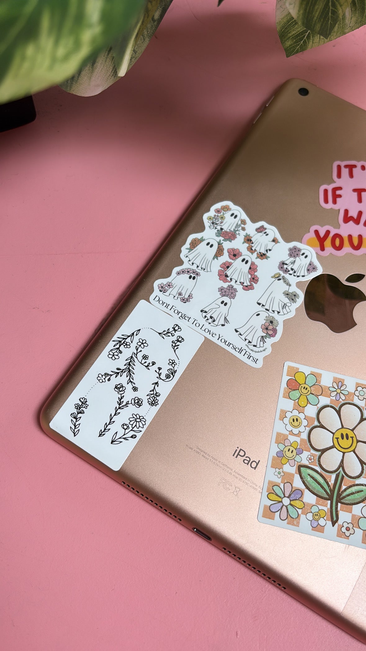 Floral Line Art Sticker