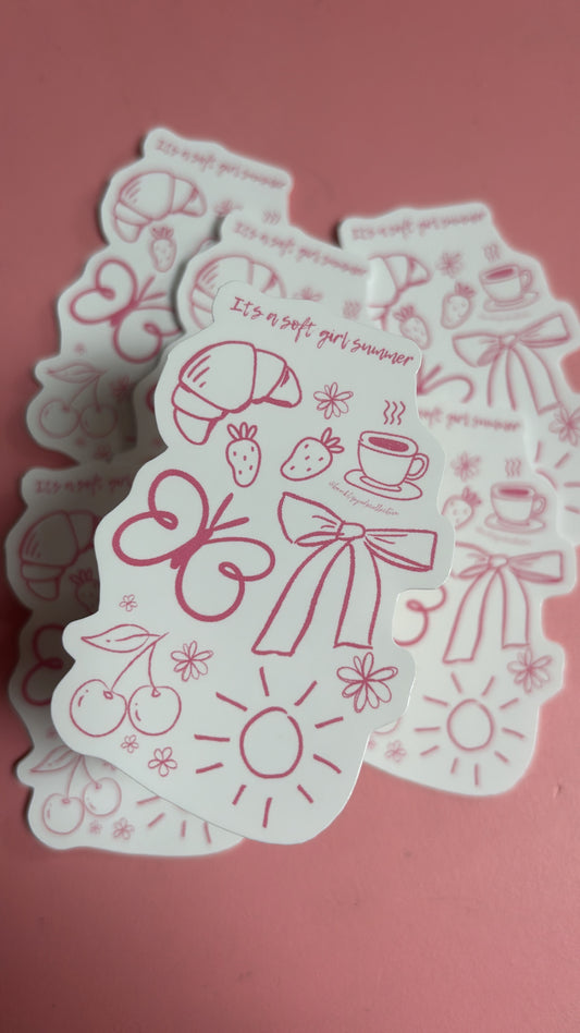 “Soft Girl Summer” Aesthetic Sticker