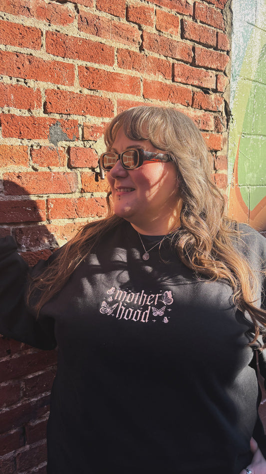 Motherhood Embroidered Crewneck Sweatshirt