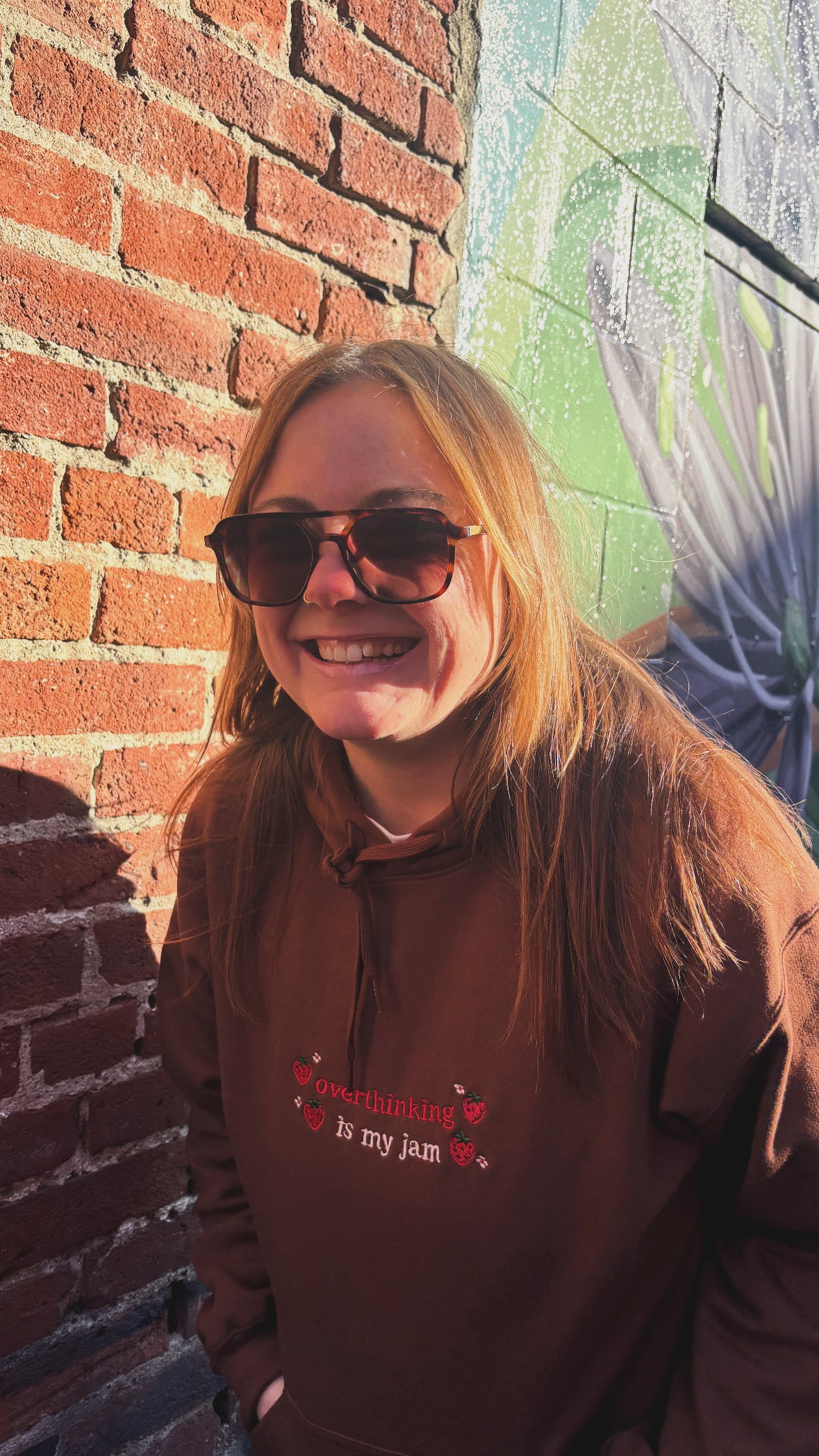 Overthinking Is My Jam Embroidered Hoodie
