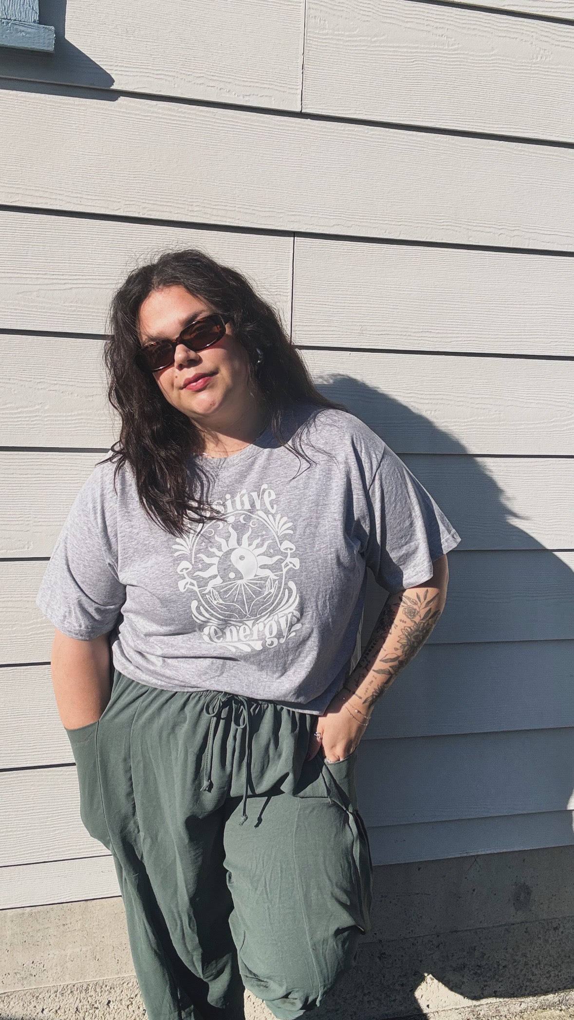Positive Energy Sun and Yin Yang Women’s Boxy Tee