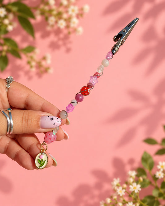 Berry Blossom strawberry tulip charm roach clip